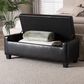 Baxton Studio Manchester Storage Ottoman in Black, , large