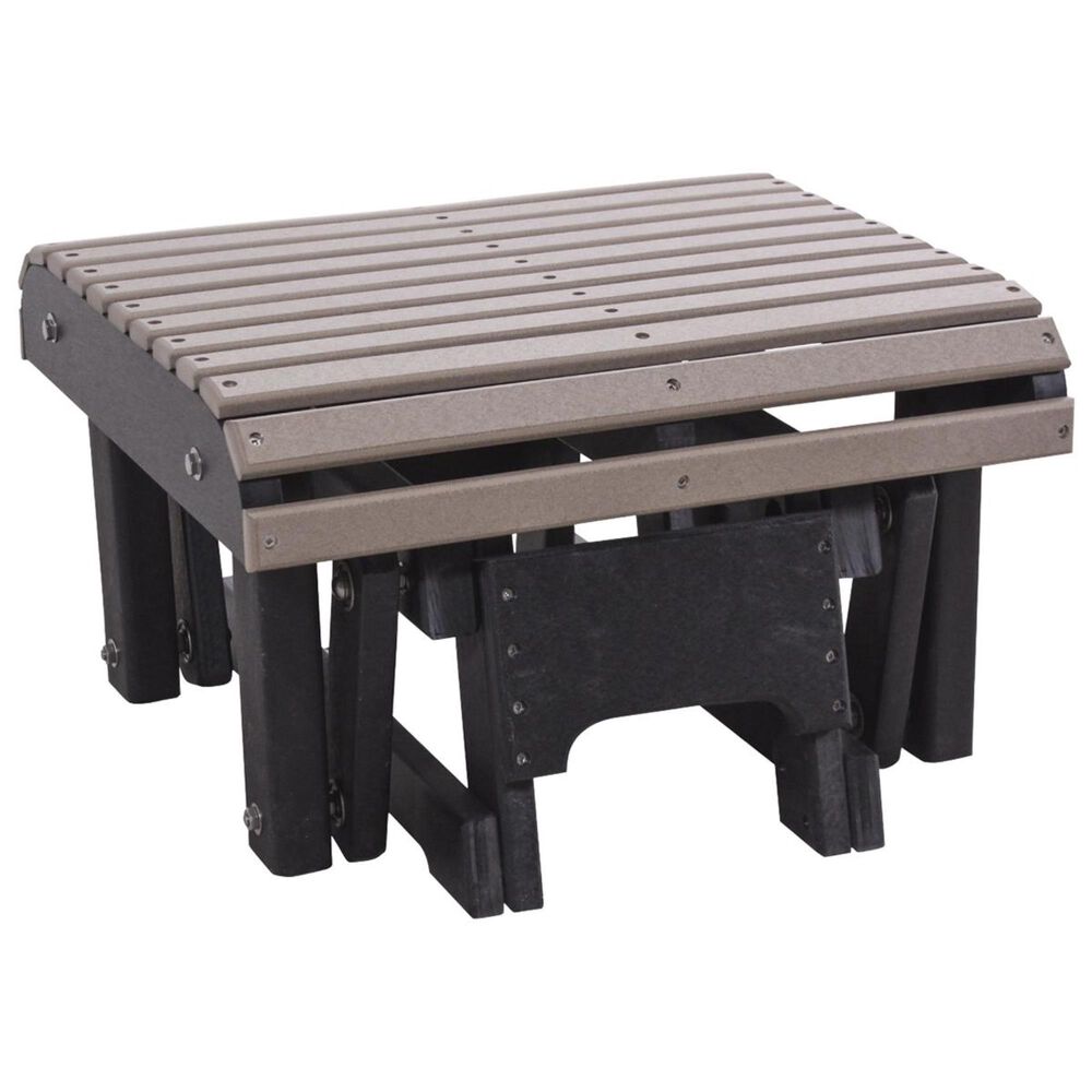 Amish Orchard Gliding Footrest in Weatherwood and Black, , large