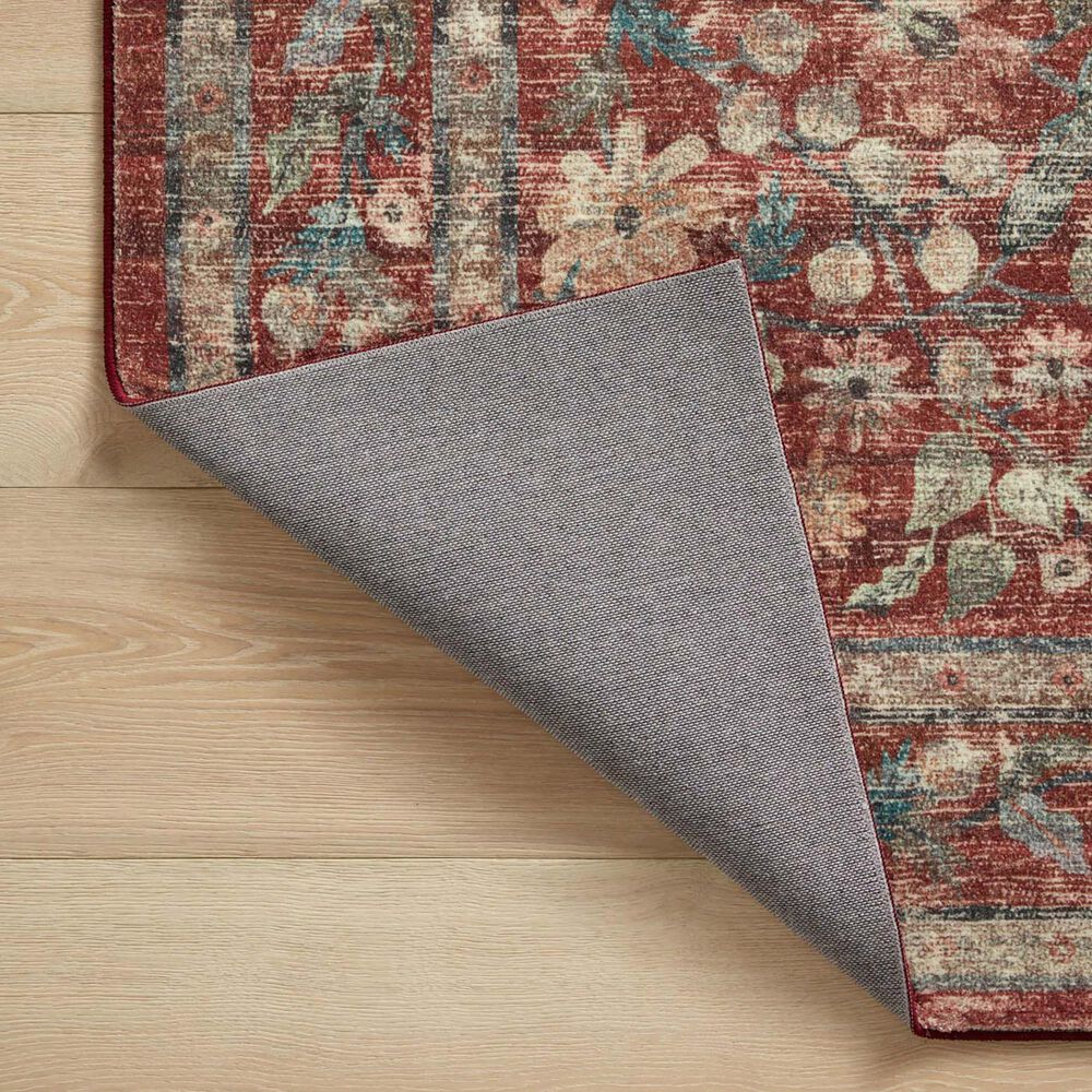 Rifle Paper Co Crafted by Cloth and Company Courtyard 5&#39; x 7&#39;6&quot; Eve Crimson Area Rug, , large