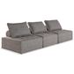 Ashley Bree Zee 3-Piece Outdoor Sectional in Brown, , large