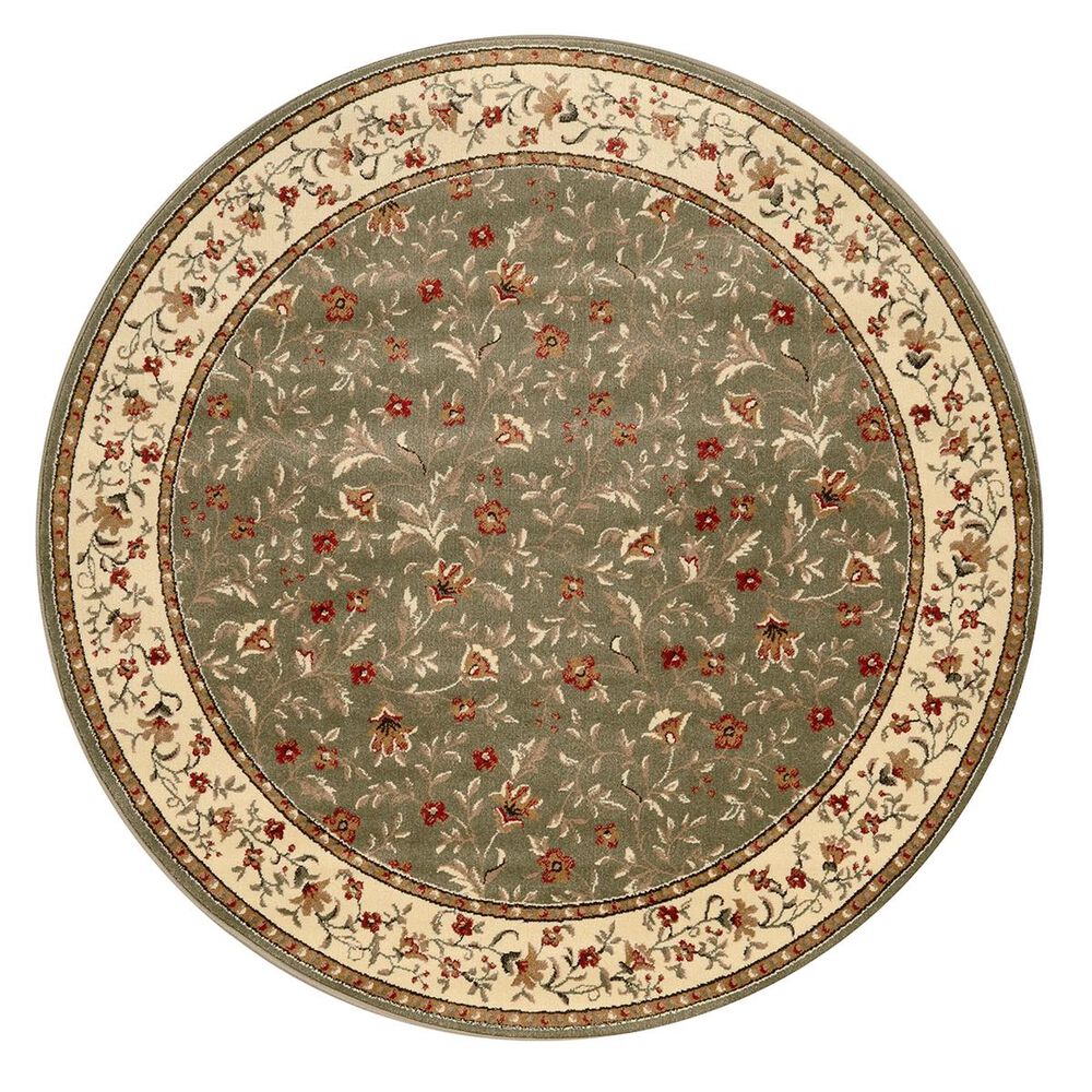 Radici USA Bergamo 1593 8' Round Sage Area Rug, , large