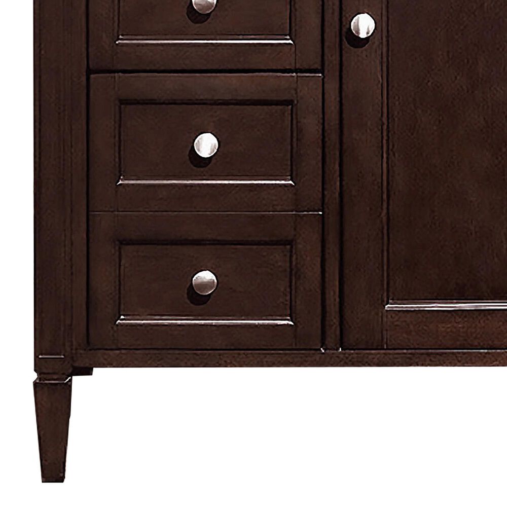 James Martin Vanities Brittany 30&quot; Single Bathroom Vanity in Burnished Mahogany with 3 cm Victorian Silver Quartz Top and Rectangular Sink, , large