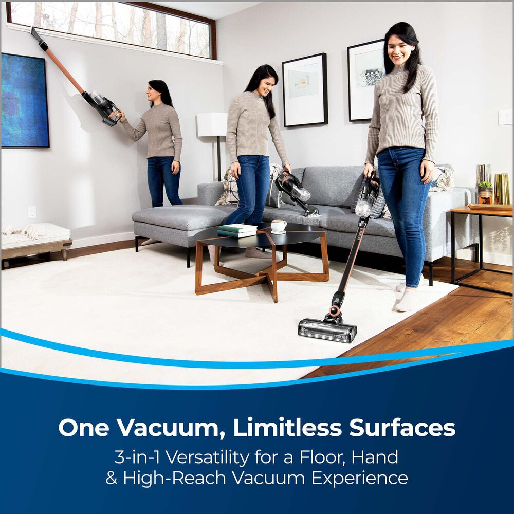 Bissell Iconpet Turbo Cordless Stick Vacuum in Black and Copper, , large