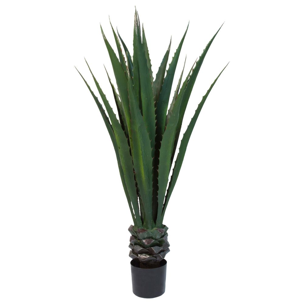 Timberlake 52" Artificial Giant Agave Floor Plant with Pot in Green, , large