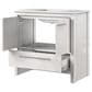 Lexora Home Lafarre 36" Single Bathroom Vanity in White with 2 cm White Quartz Top and Rectangular Sink, , large