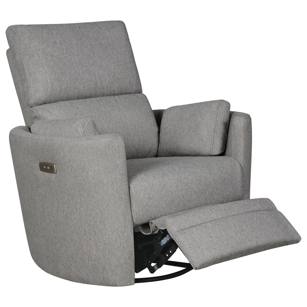 Eastern Shore Compass Power Swivel Glider with USB in Pebble, , large