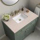 James Martin Vanities Chicago 36" Single Bathroom Vanity in Smokey Celadon with 3 cm Eternal Marfil Quartz Top and Rectangular Sink, , large