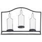 Maple and Jade 11" Industrial Candle Holder with 3 Suspended Candle Plates in Black, , large