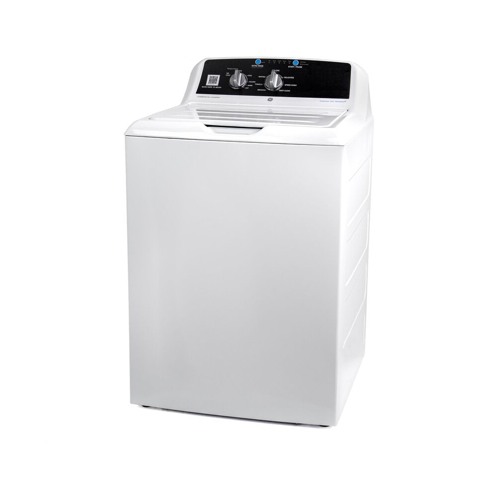GE Appliances 4.2 Cu. Ft. Top Load Washer with Built-In App-Based Payment System in White, , large
