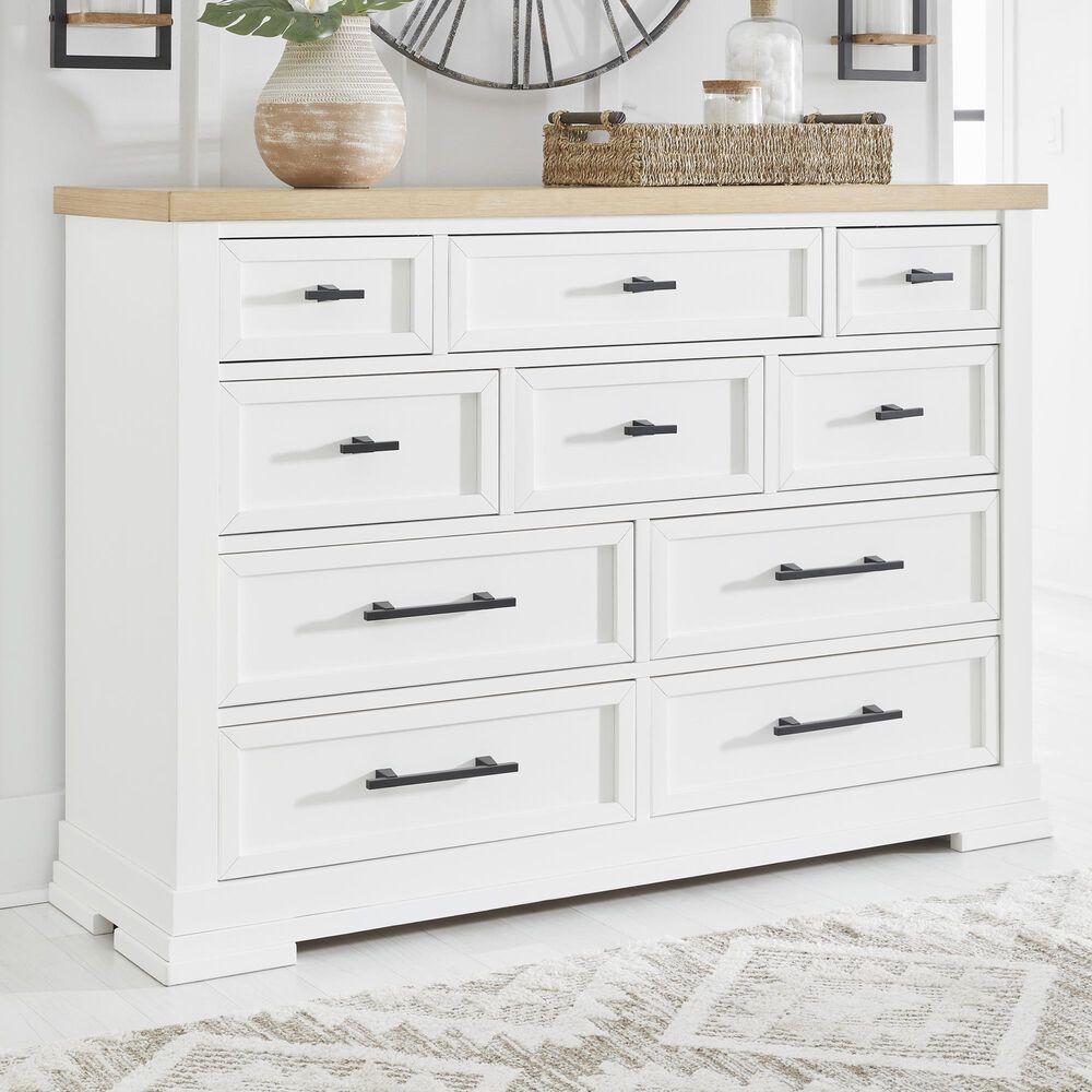 Ashley Ashbryn Dresser in White and Natural, , large