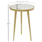 Maple and Jade End Table with Marble Top in Gold, , large