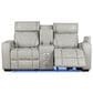Titanic Furniture All Star Power Reclining Loveseat with Power Headrest in Gray, , large