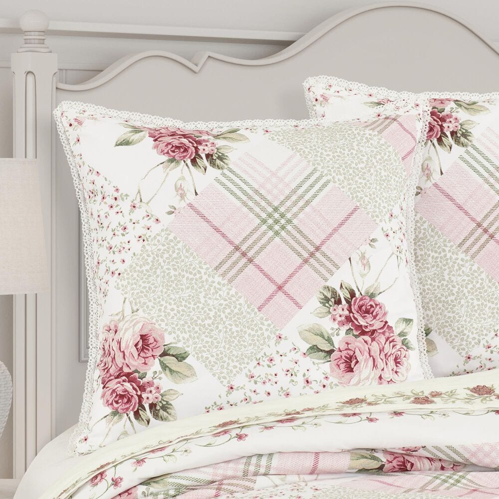J. Queen New York Bungalow 26&quot; Square Euro Pillow Sham in Rose, , large