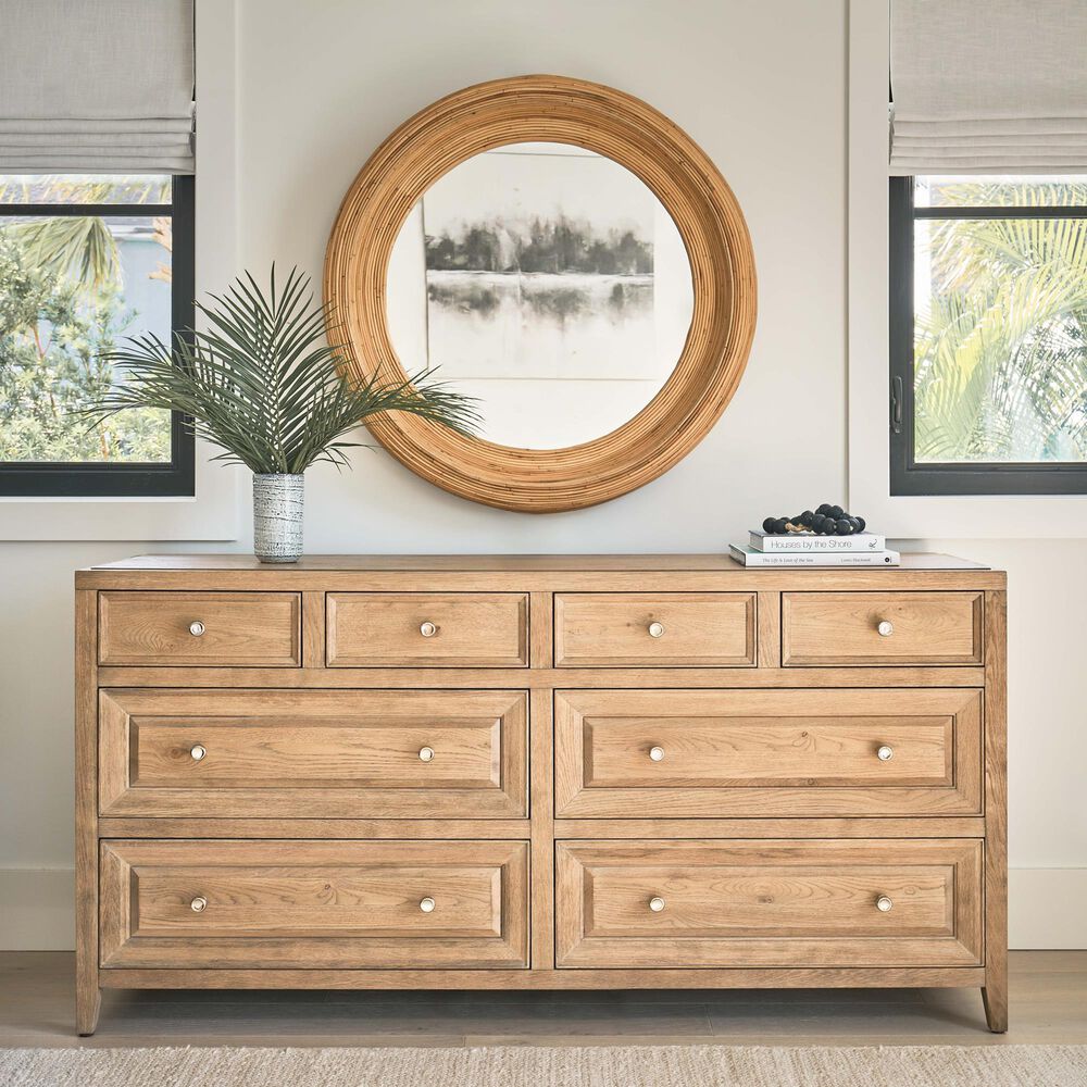 Universal Furniture Weekender 4-Piece Queen Panel Bedroom Set in Sand Dune and Natural, , large