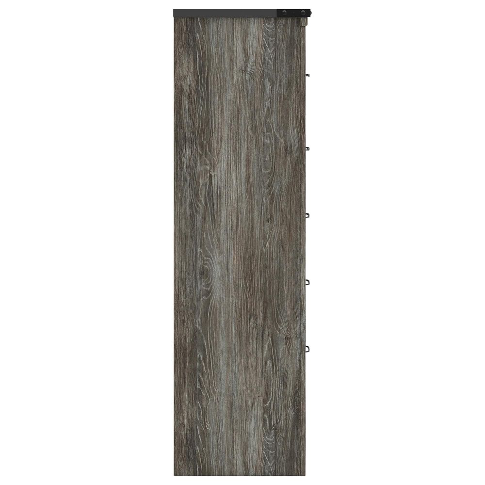 Ashley Frandern 6-Piece Full Bookcase Storage Bedroom Set in Rustic Warm Gray, , large