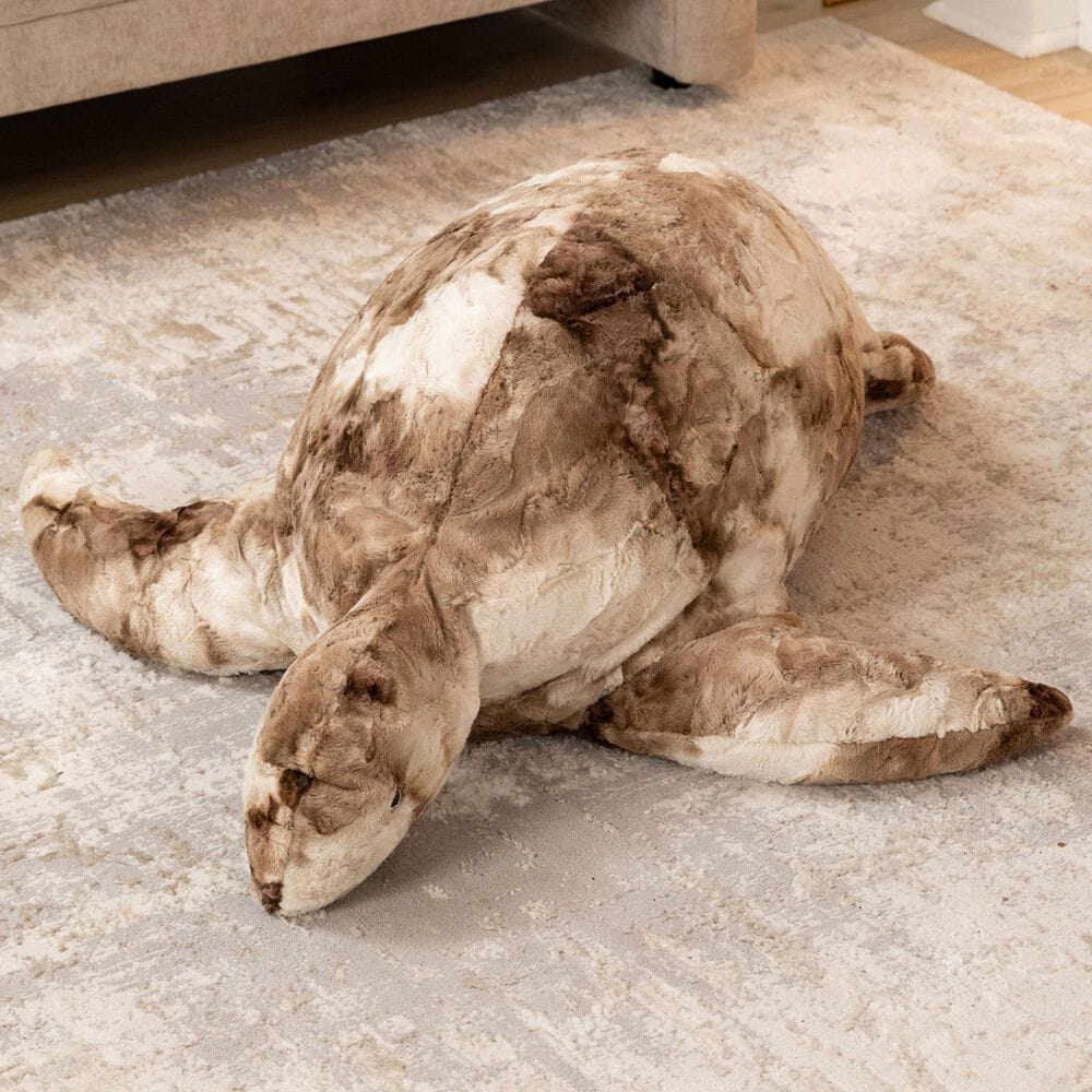 Jaxx Shelly The Turtle Sea Buddy Large Kids Stuffed Animal Bean Bag in Tie-Dye Coca Mocha, , large