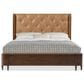 Hooker Furniture Archives King/California King Upholstered Headboard in Classic Walnut, , large