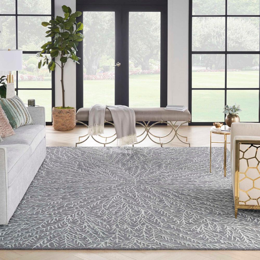 Nourison Ma30 Star 9&#39;9&quot; x 13&#39;9&quot; Slate and Teal Area Rug, , large