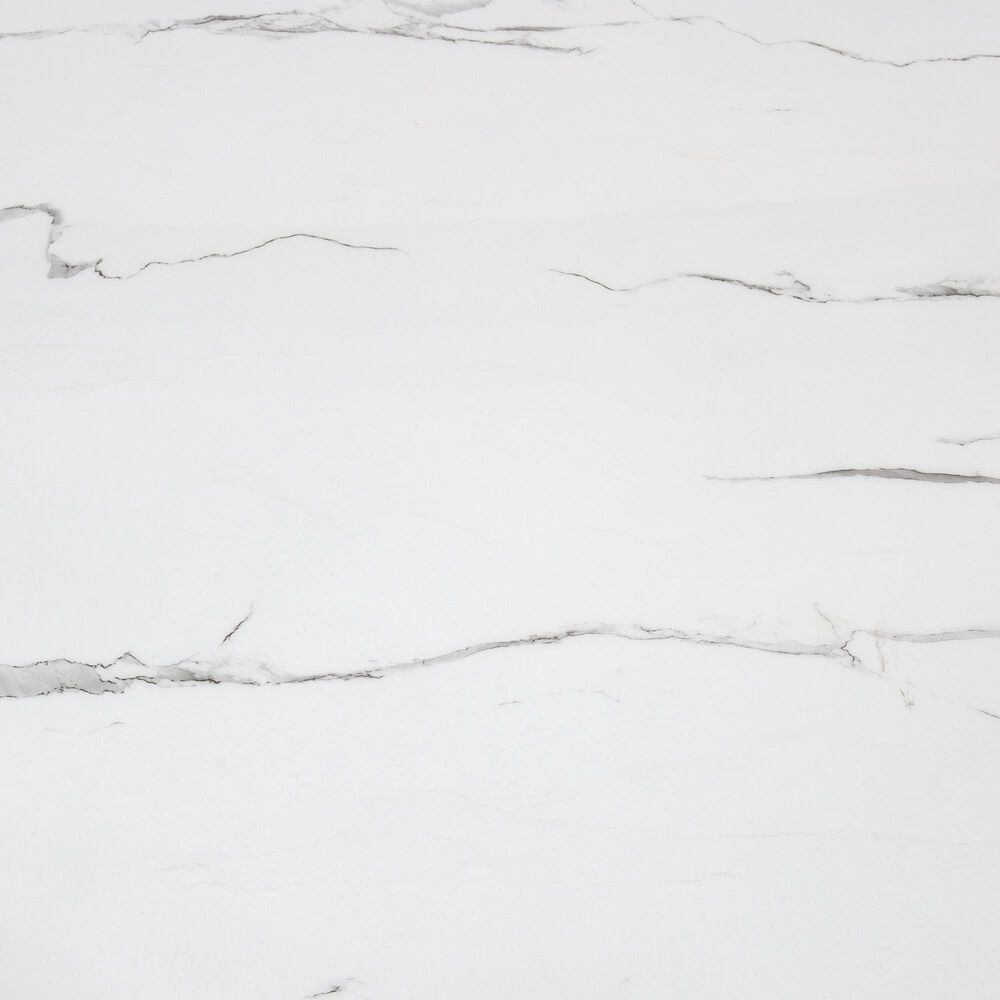 Crown Mark Kara End Table in in White Marble, Black and Gold, , large