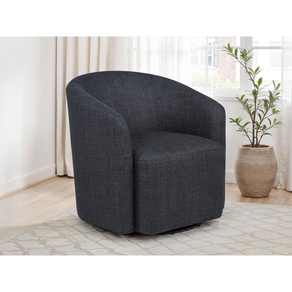 Coaster Mossbrook Swivel Accent Chair in Anthracite, , large