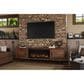 Legends Furniture Malibu 95" Fireplace TV Stand in Bourbon and Satin Black, , large
