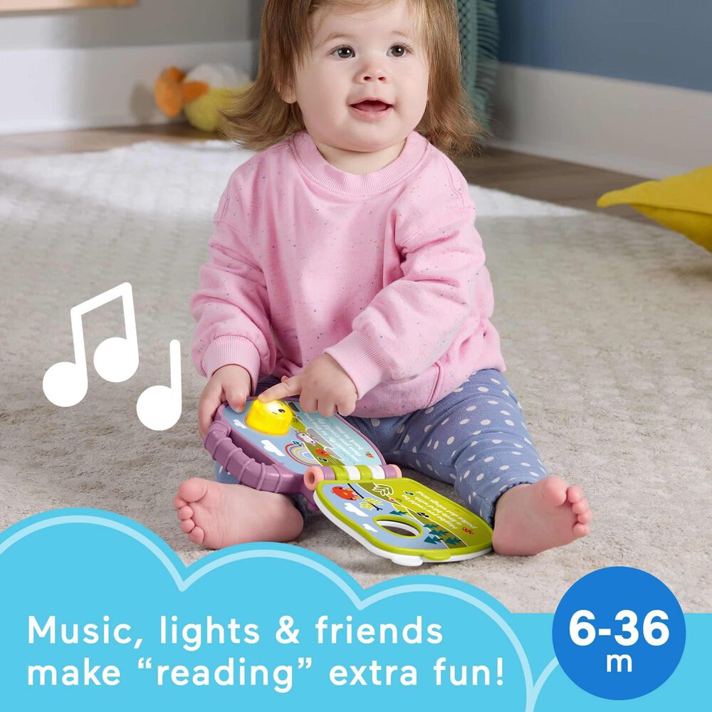 Fisher Price Monkey Musical Storybook with Lights and Sounds in Purple, , large