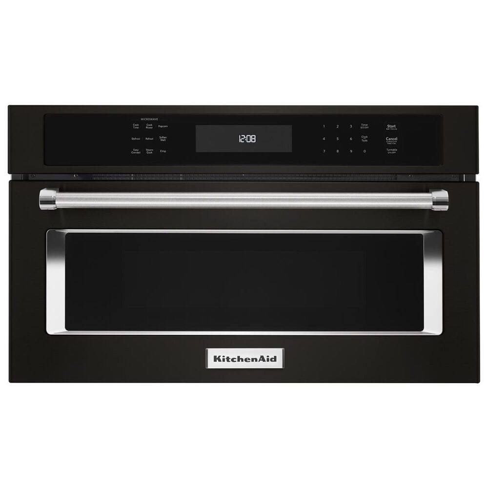 KitchenAid 30" Built-In Microwave Oven with Convection Cooking in Black Stainless, , large