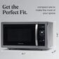 Faberware 1.1 Cu. Ft. Classic Microwave Oven in Black Stainless Steel, , large