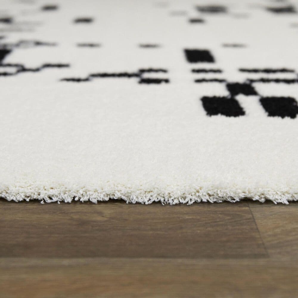 Balta Rugs Glitch 5&#39;3&quot; x 7&#39; White Area Rug, , large