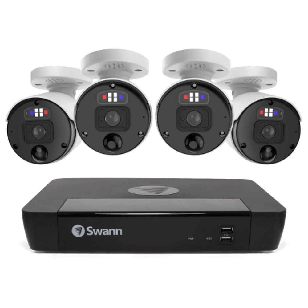 Swann 4 Camera 8 Channel 4K Ultra HD Pro Enforcer NVR Security System in White, , large