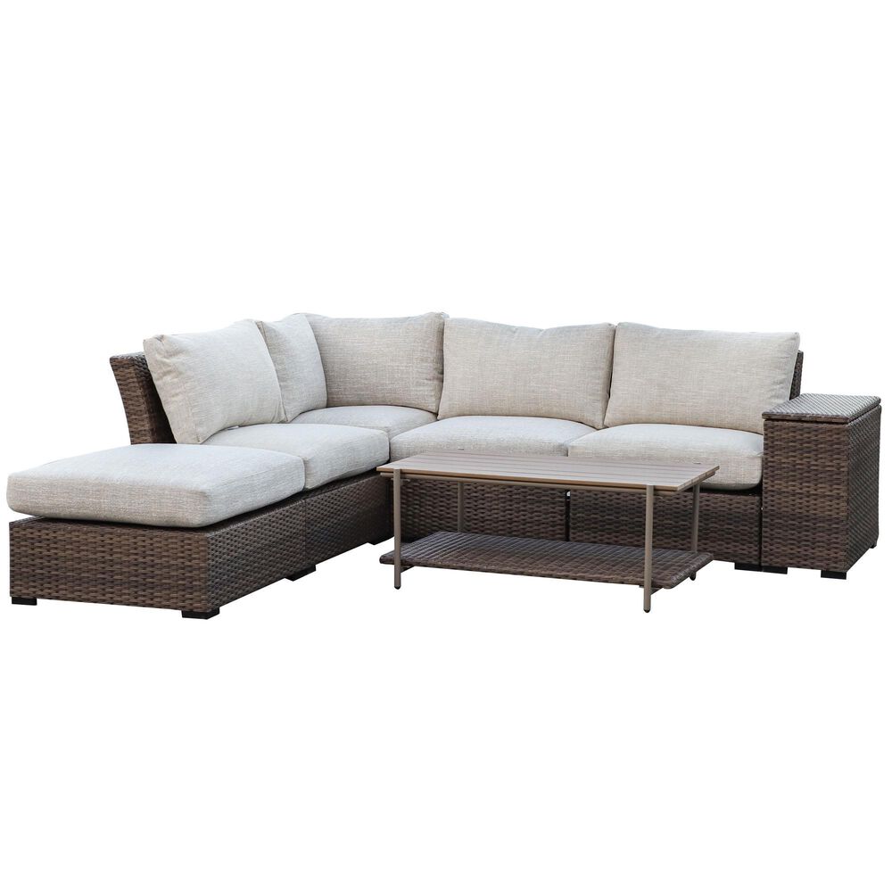 Amber Shores 7-Piece Patio Sectional, , large