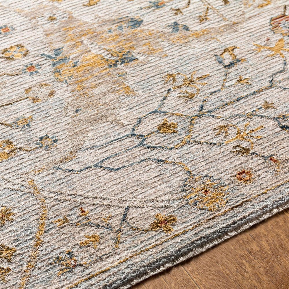 Surya Reina Light Gray, Denim, Cream, Tan, Light Brown, Rust, Mustard and Olive 7'10" x 10'2" Area Rug, , large