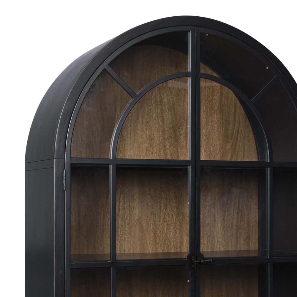 Ashley Greddinton Display Cabinet in Black and Medium Brown, , large
