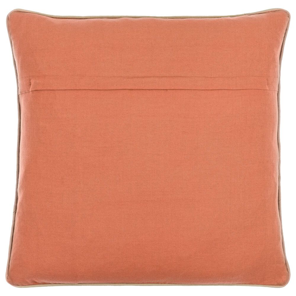 Surya Nelly 20&quot; Square Throw Pillow in Light Wood, Camel, Natural, Clay, Pearl and Brick, , large