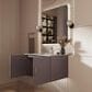 Lexora Home Geneva 30" Single Bathroom Vanity in Dark Grey with 2 cm White Carrara Marble Top and Rectangular Sink, , large