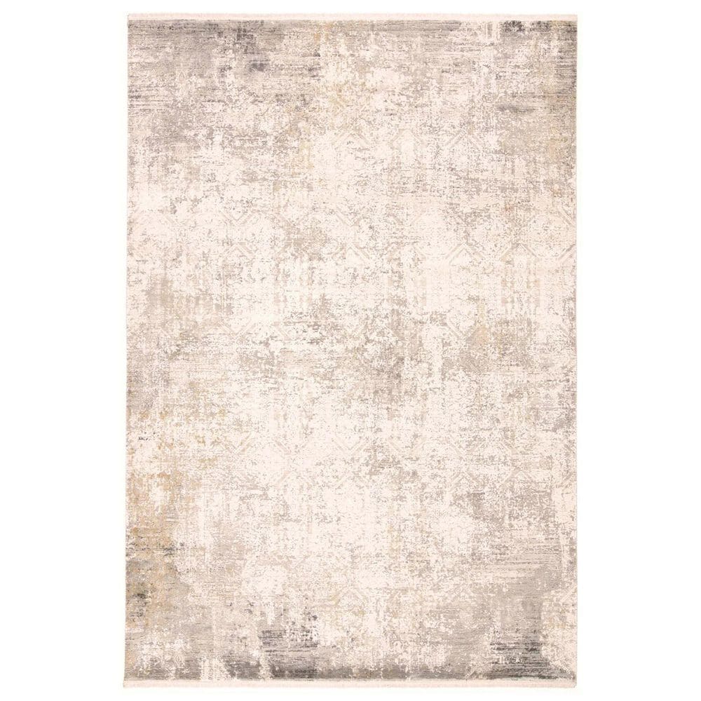 Feizy Cadiz 13" x 20" Light Gray and Ivory Area Rug, , large