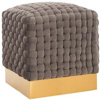 Safavieh Ravyn Ottoman in Dark Gray