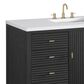 James Martin Vanities Myrrin 48" Vanity in Carbon Oak with 3 cm White Zeus Quartz Top, , large