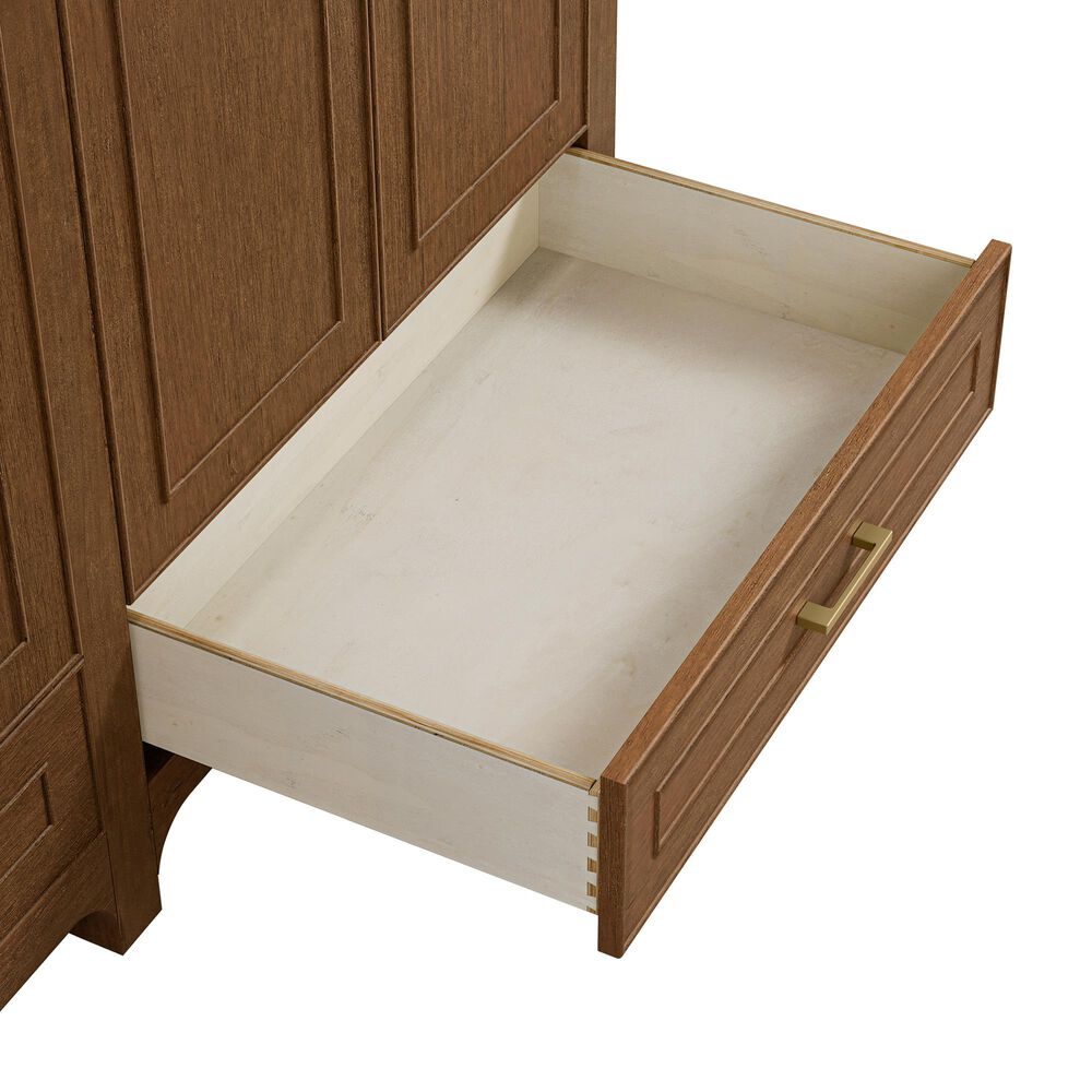 37B Lucerne 60" Double Bathroom Vanity in Dark Maplewood with Marble Top and Backsplash, , large