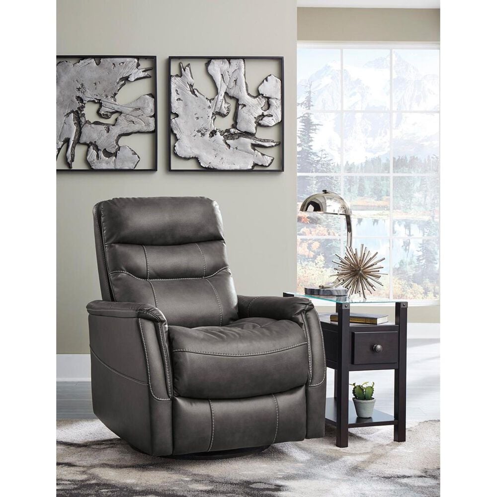 Ashley Riptyme Manual Swivel Glider Recliner in Quarry, , large
