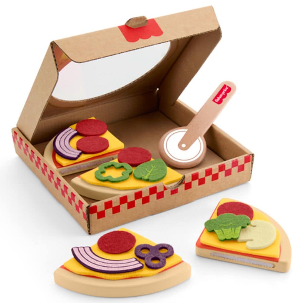 Fisher Price 22-Piece Wooden Pizza, , large