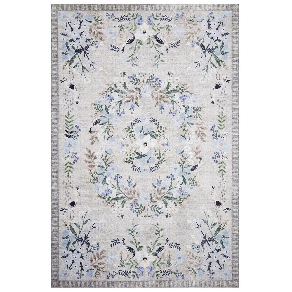 Rifle Paper Co. Palais PAL-03 7"6" x 9"6" Stone and Grey Area Rug, , large