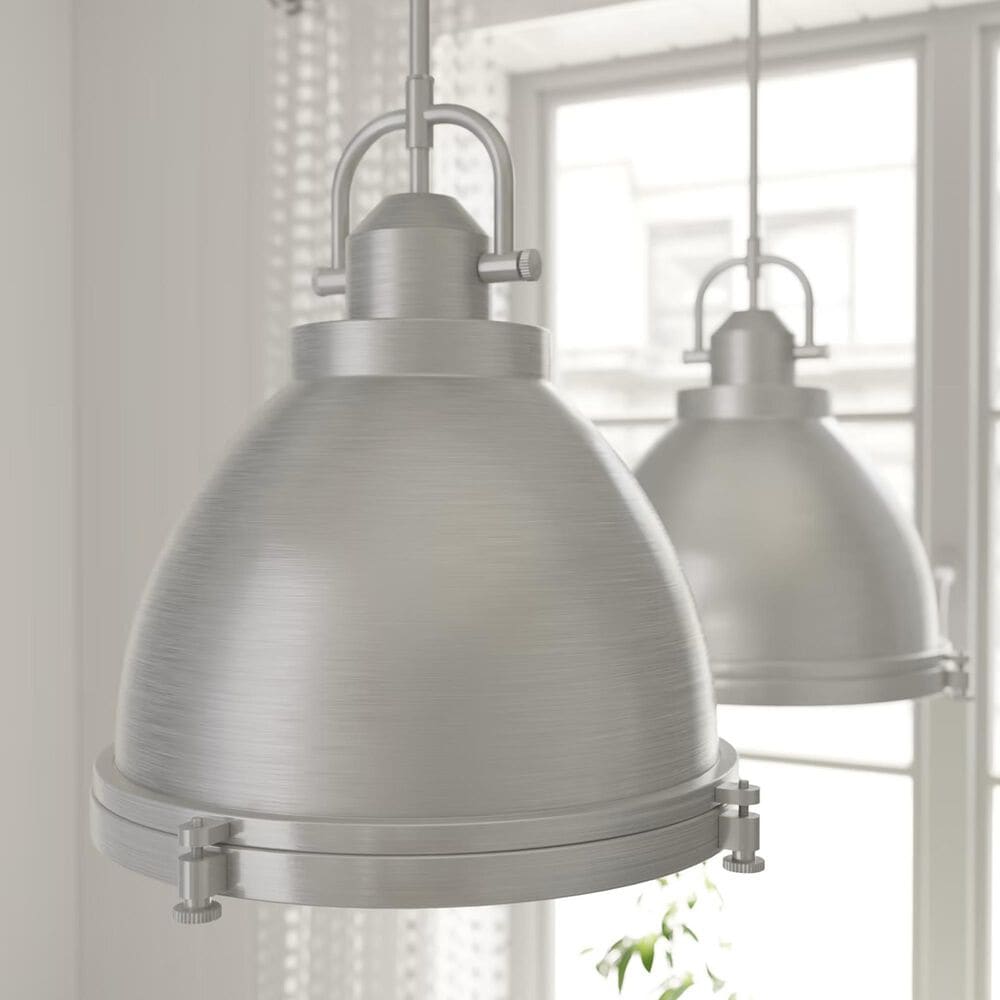 Hunter Bridgemoor 2-Light Pendant in Brushed Nickel, , large