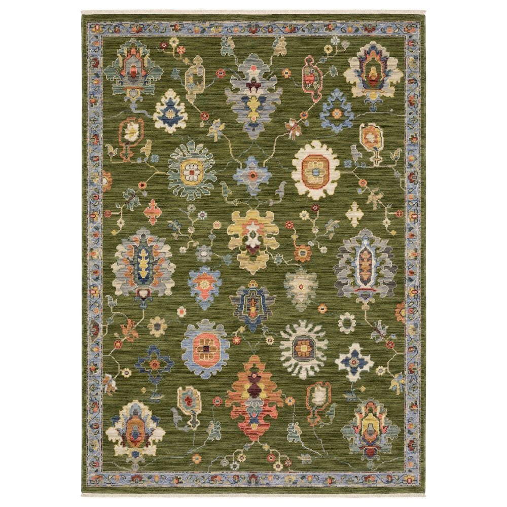Oriental Weavers Lucca Green 5"3" x 7"6" Area Rug, , large