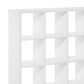 HOMLUX 12-Cube Reversible Open Back Bookshelf in White, , large