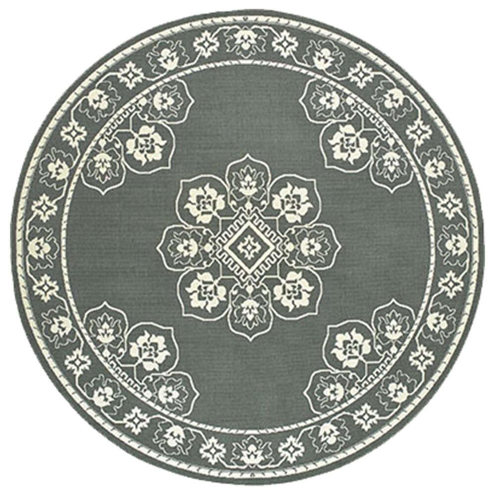 Oriental Weavers Marina 7&#39;10&quot; Round Grey and Ivory Area Rug, , large