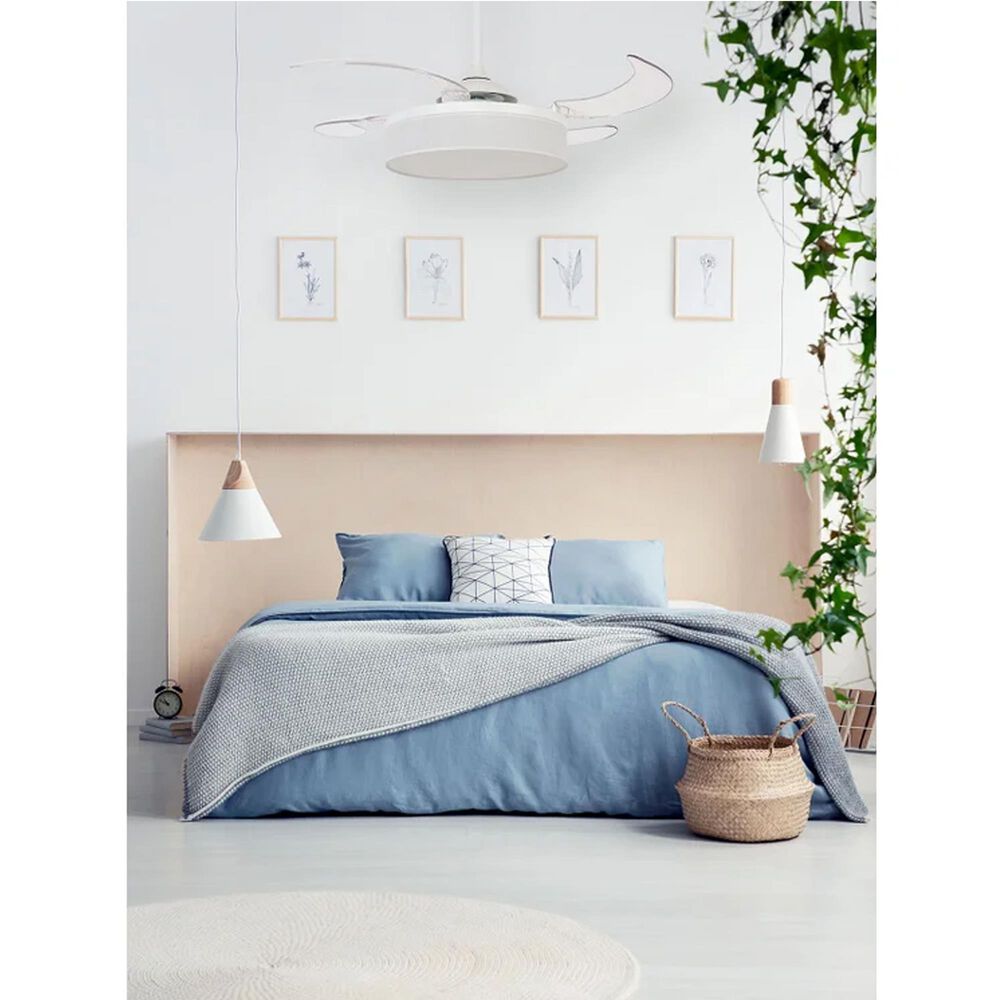 Beacon Lighting Fraser 48&quot; Ceiling Fan with Light in White, , large