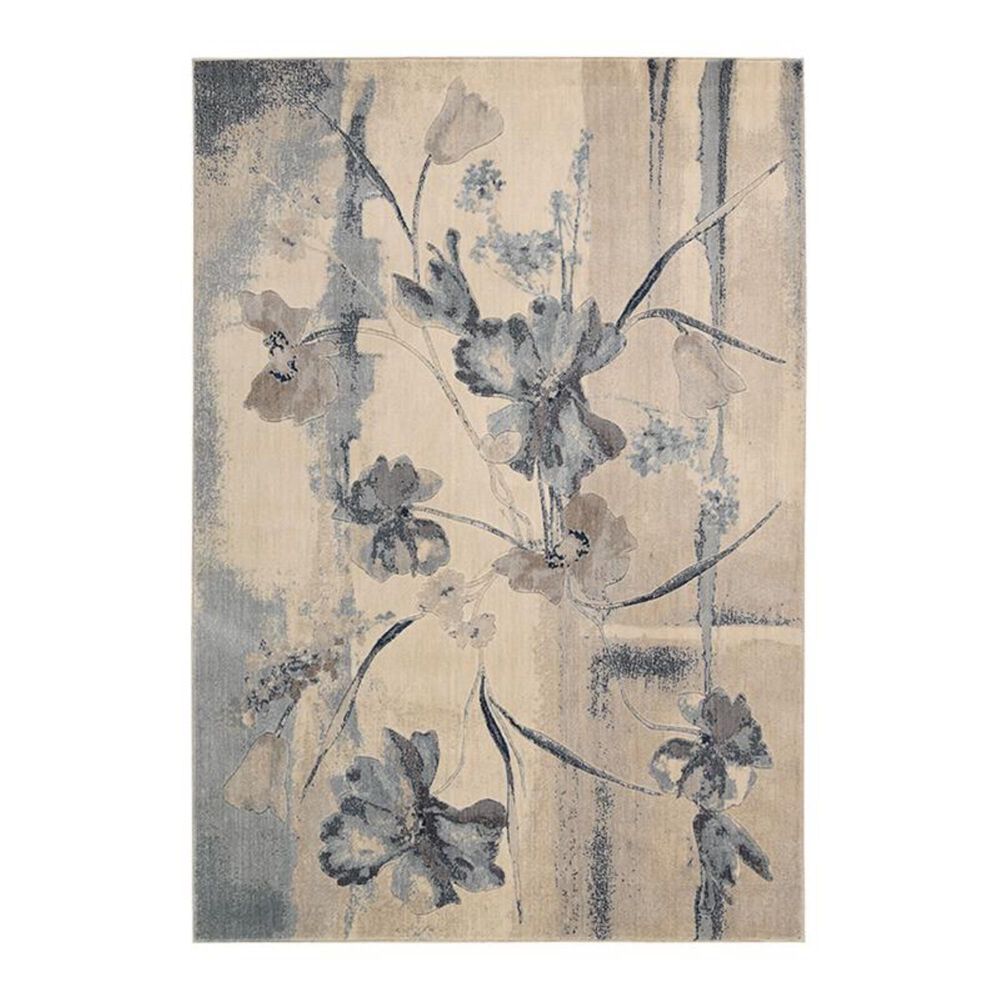 Nourison Somerset ST18 5"3" x 7"6" Ivory and Blue Area Rug, , large
