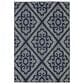 Oriental Weavers Marina 3804B 3"7" x 5"6" Navy and Ivory Area Rug, , large