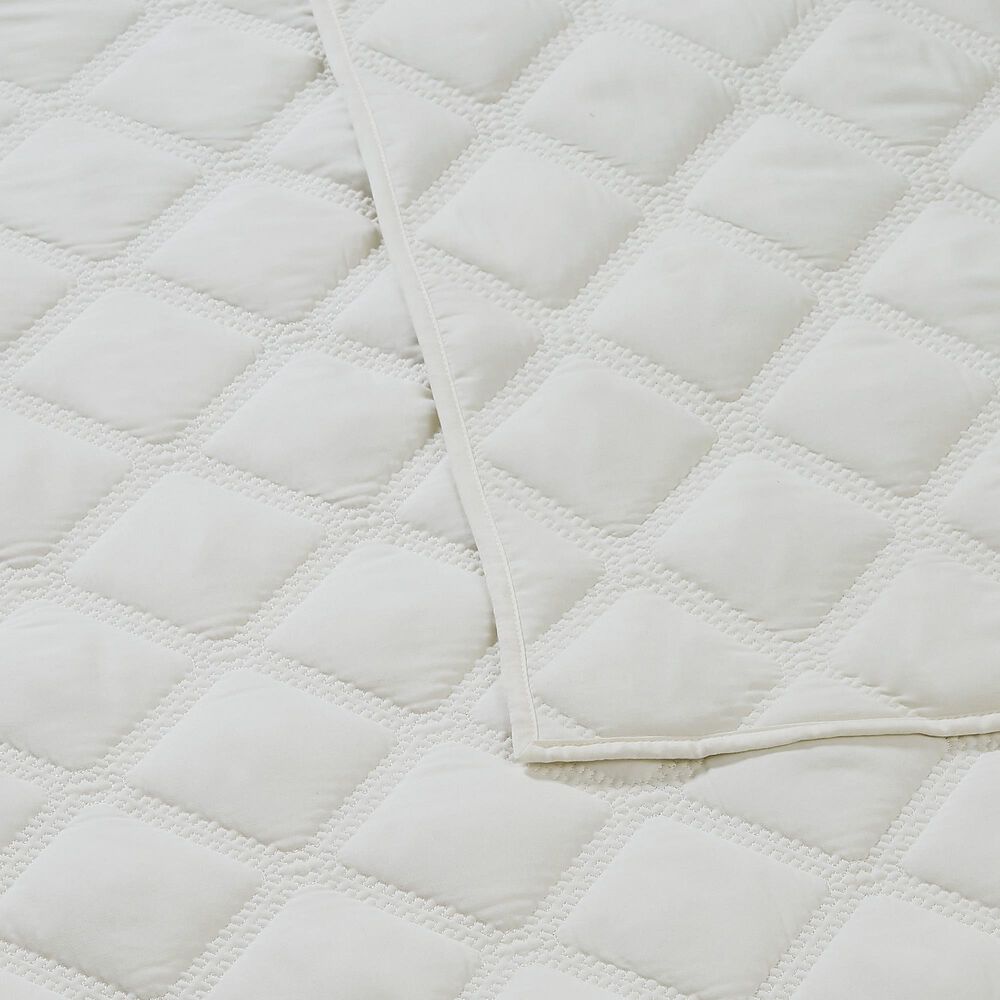 Pem America Truly Soft Everyday 3-Piece Full/Queen Quilt Set in Ivory, , large